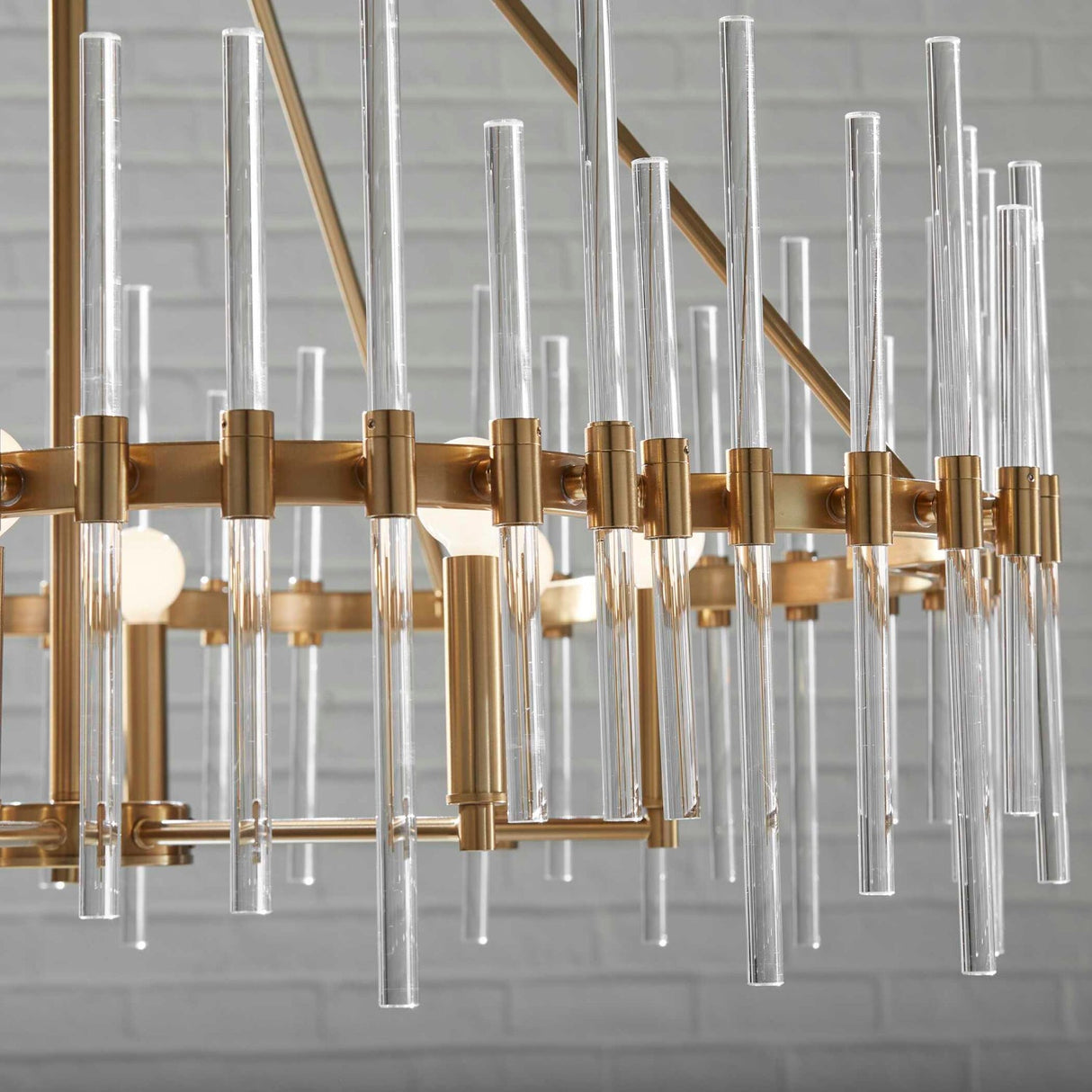Modern European furniture - Glass Rods 8-Light Chandelier - www.oroa.com