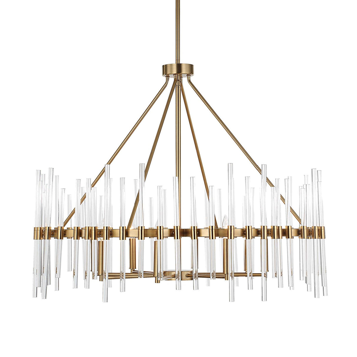 Modern European furniture - Glass Rods 8-Light Chandelier - www.oroa.com