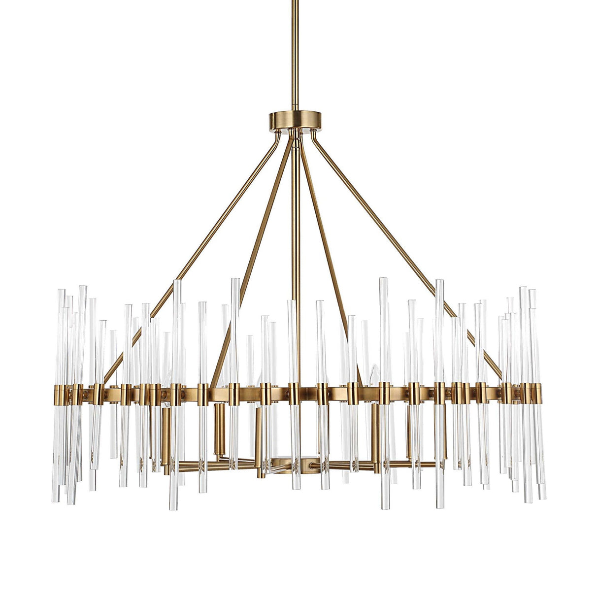 Modern European furniture - Glass Rods 8-Light Chandelier - www.oroa.com