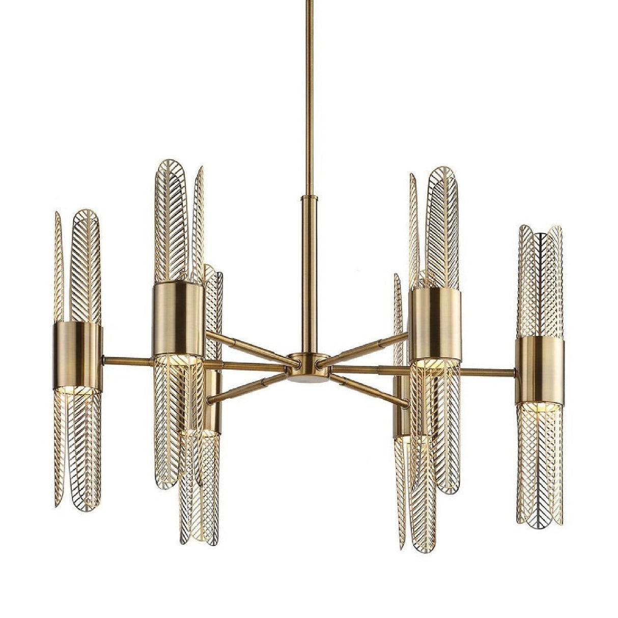 Cutout Brass 12-Light Chandelier | Uttermost Cret - www.oroa.com