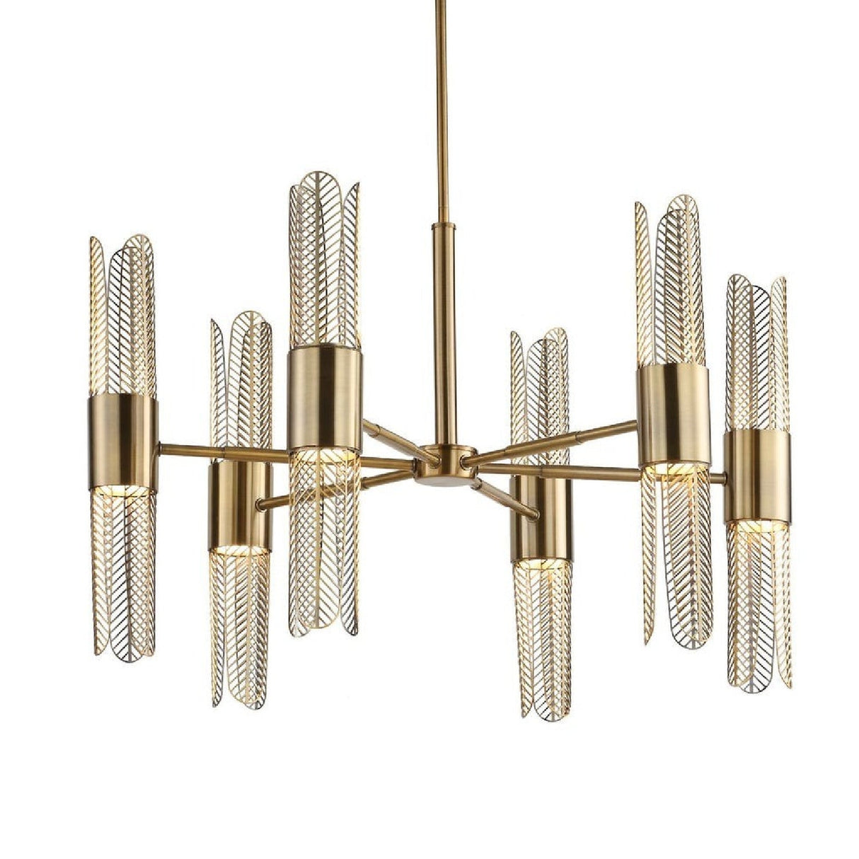 Cutout Brass 12-Light Chandelier | Uttermost Cret - www.oroa.com