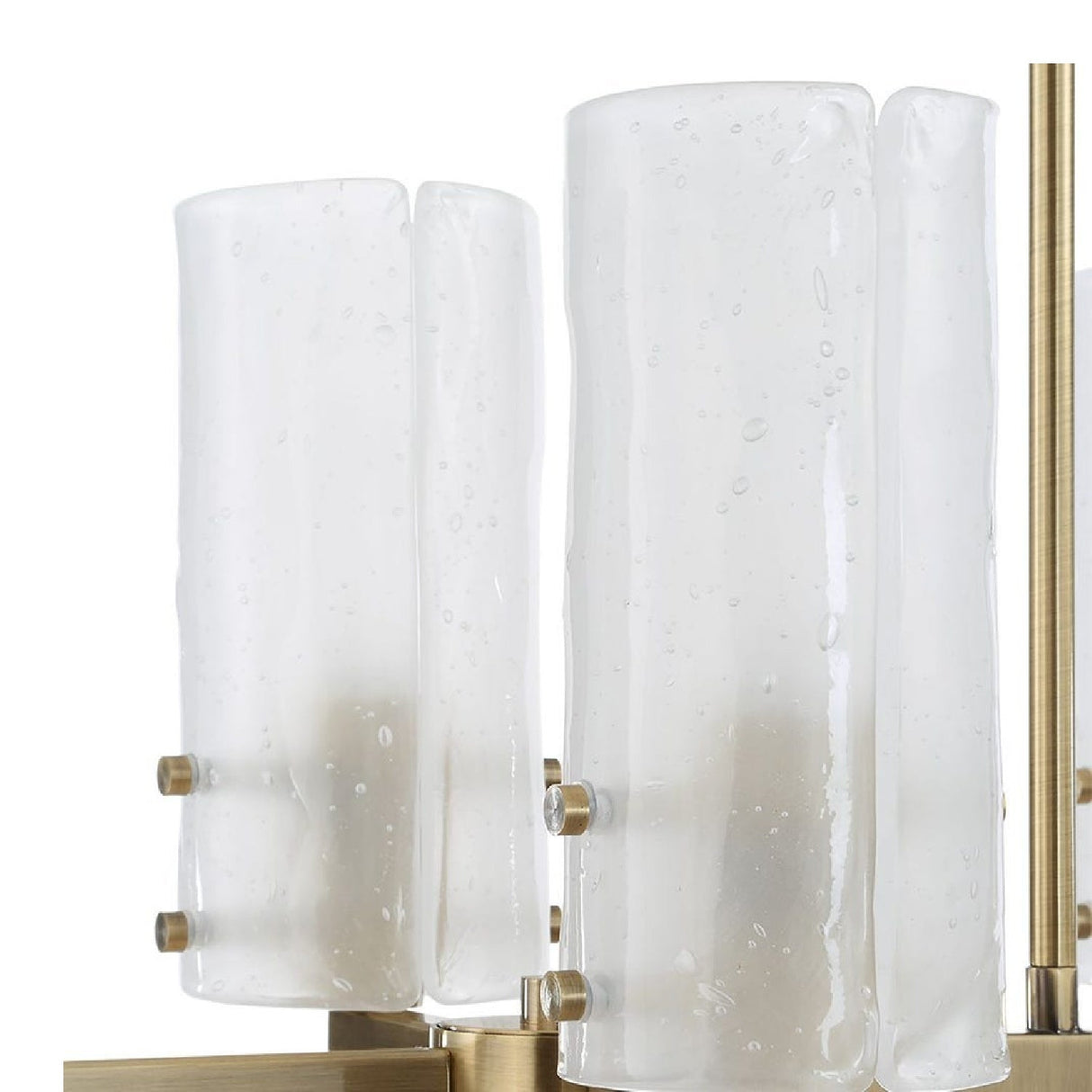 Seeded Glass 8-Light Linear Chandelier | Uttermost Mistie - www.oroa.com