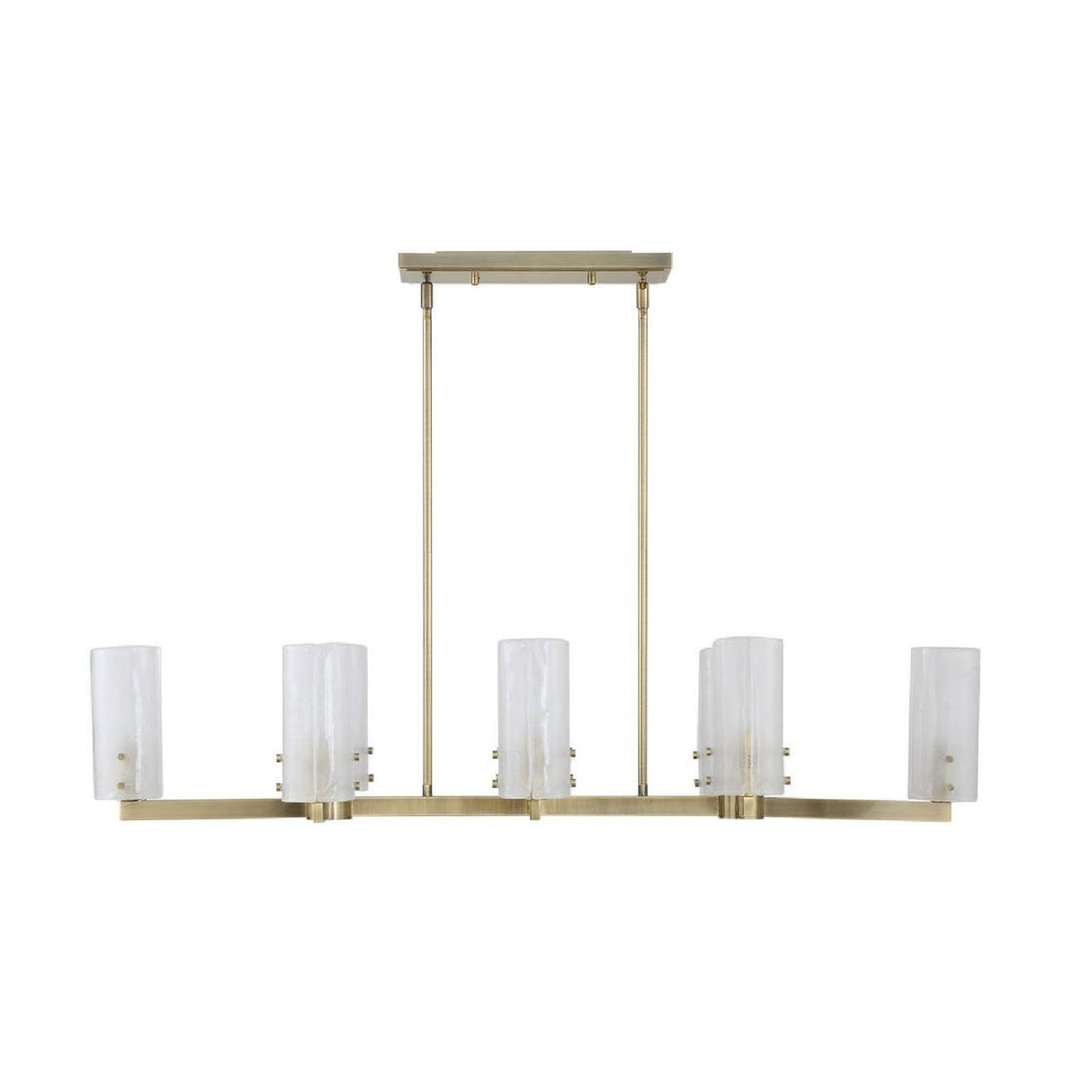 Seeded Glass 8-Light Linear Chandelier | Uttermost Mistie - www.oroa.com