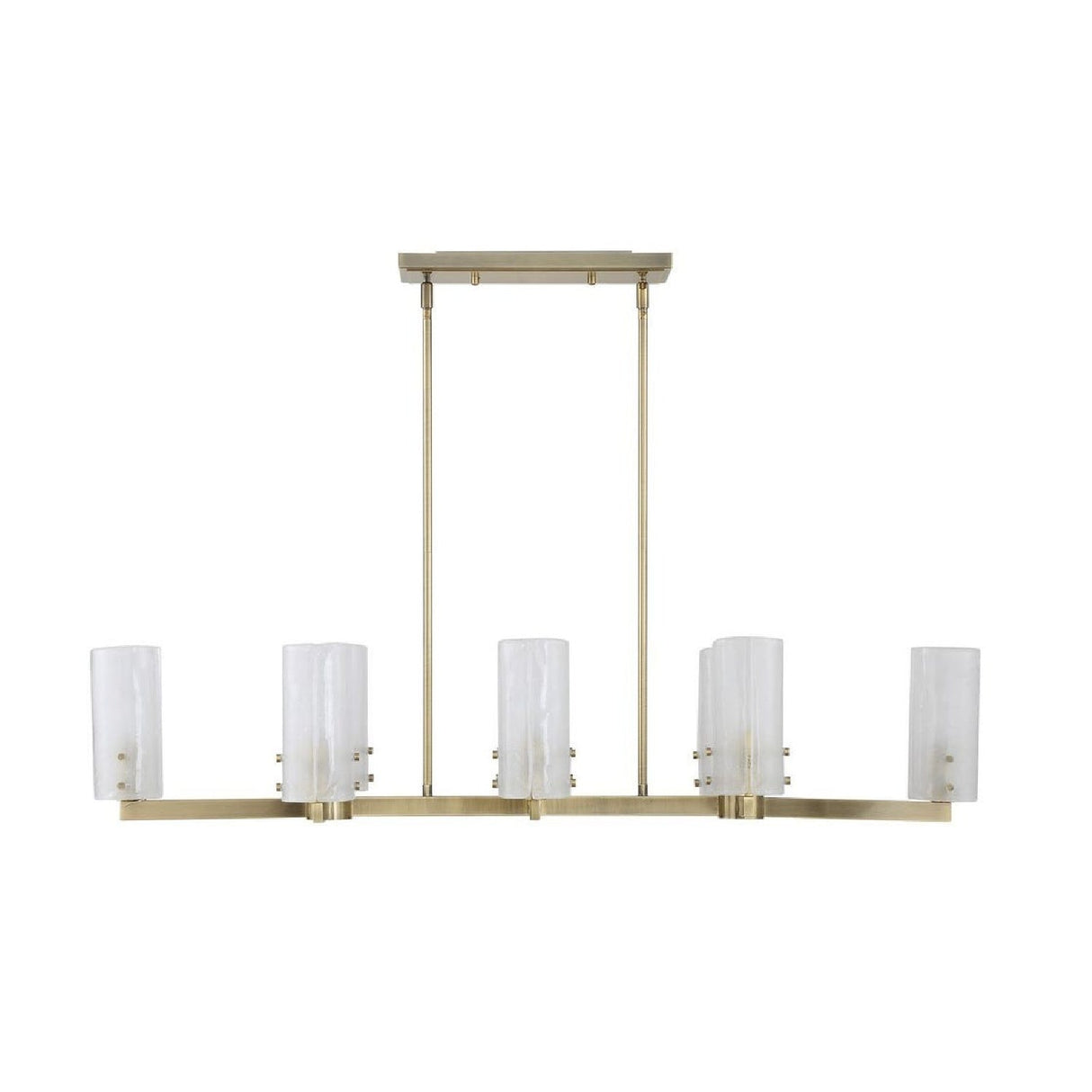 Seeded Glass 8-Light Linear Chandelier | Uttermost Mistie - www.oroa.com