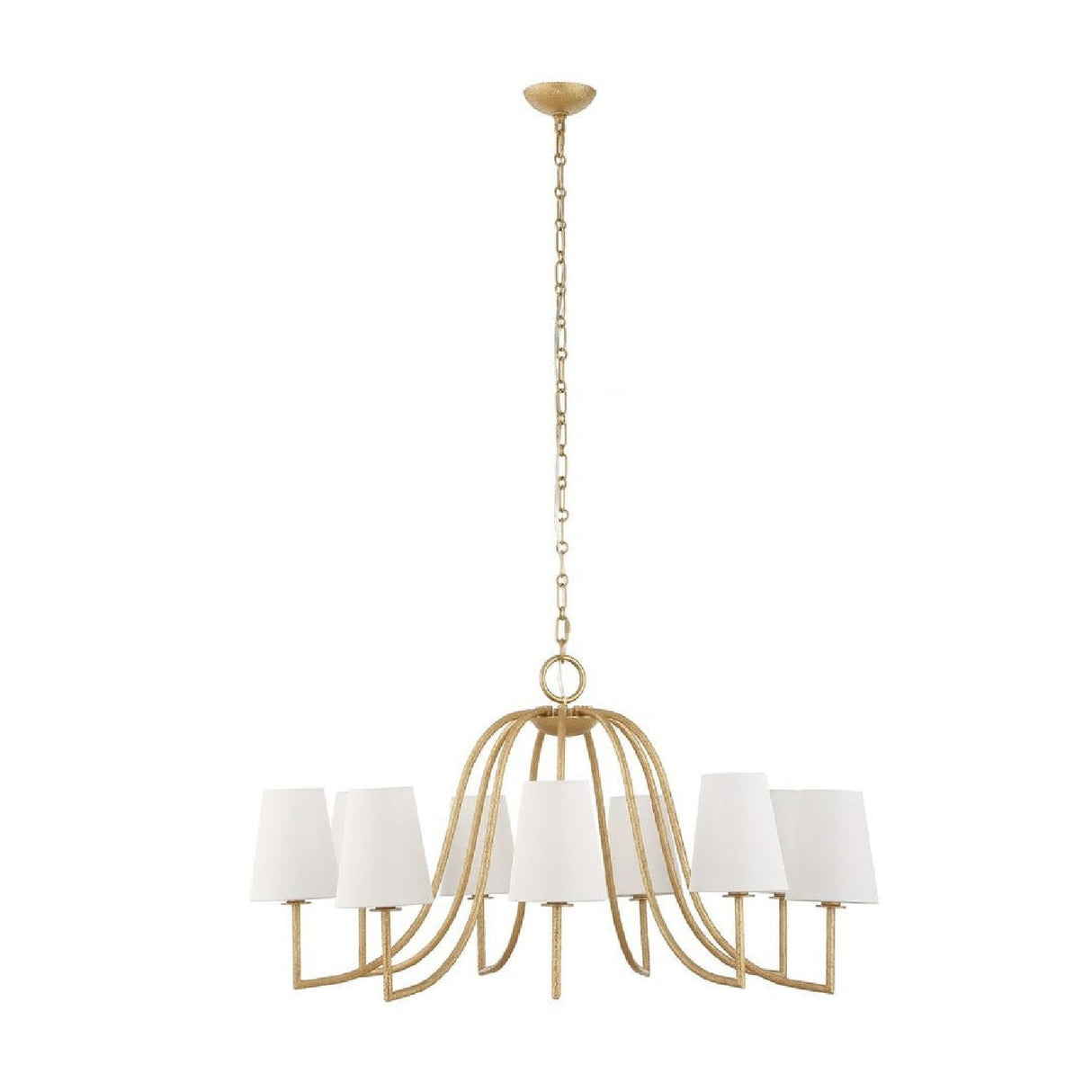 9-Light White Linen Chandelier | Uttermost Seville - www.oroa.com