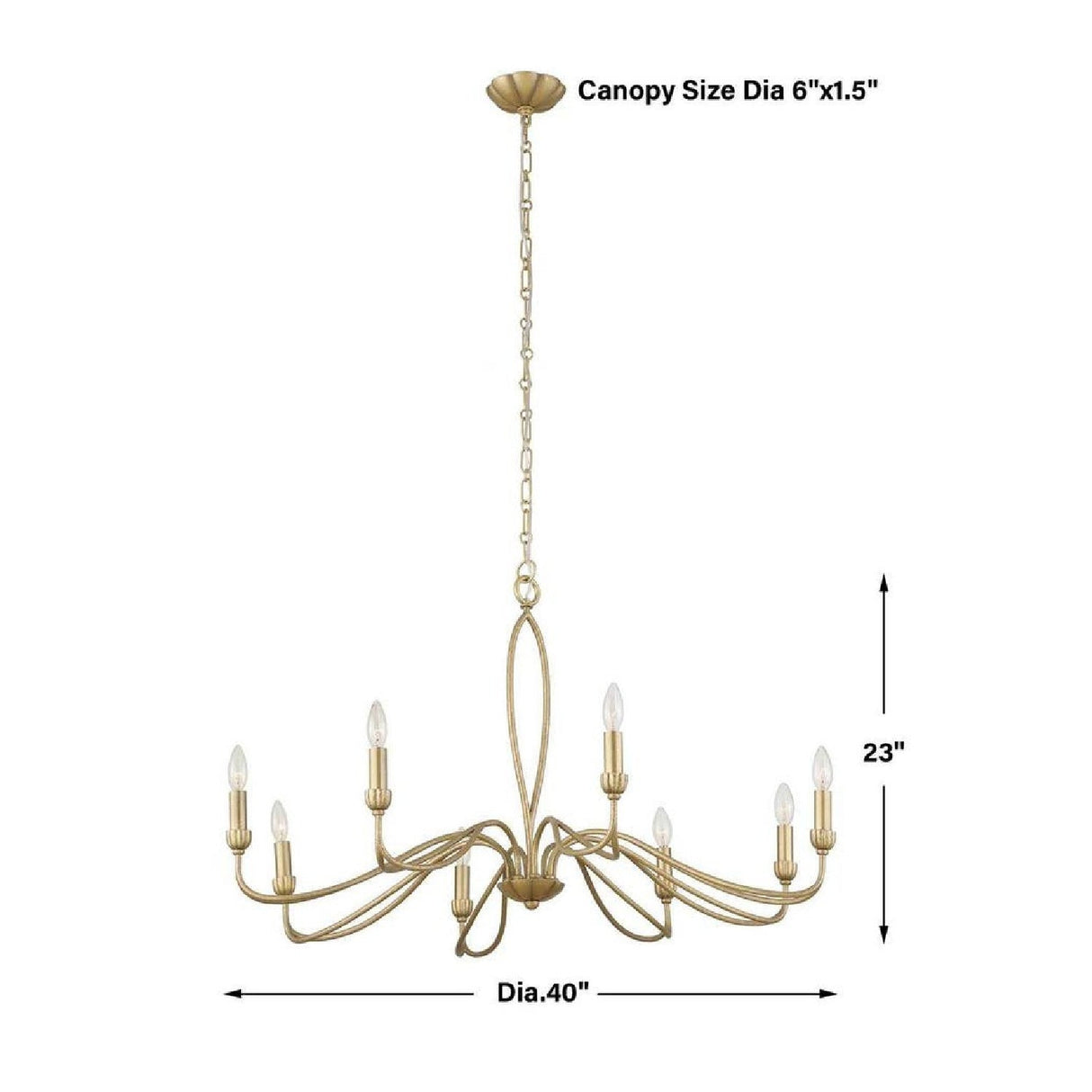 Gold Marquise Inspired 8-Light Chandelier | Uttermost Corella - www.oroa.com