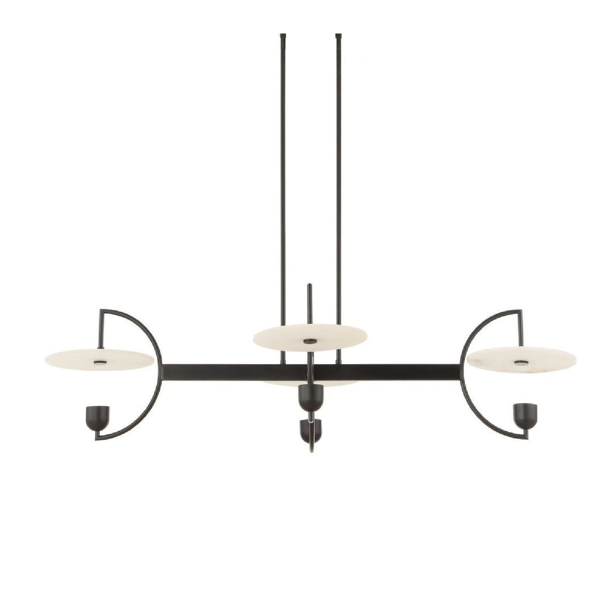 White Alabaster 4-Light Linear Chandelier | Uttermost Kyoto - www.oroa.com