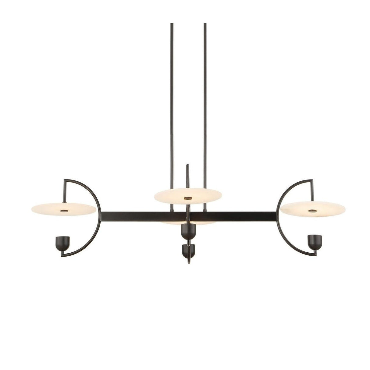 White Alabaster 4-Light Linear Chandelier | Uttermost Kyoto - www.oroa.com