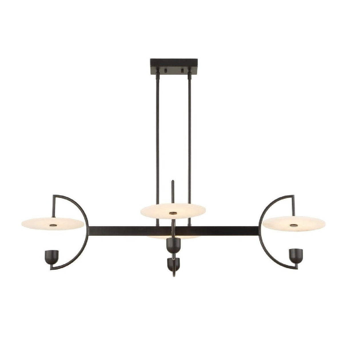 White Alabaster 4-Light Linear Chandelier | Uttermost Kyoto - www.oroa.com