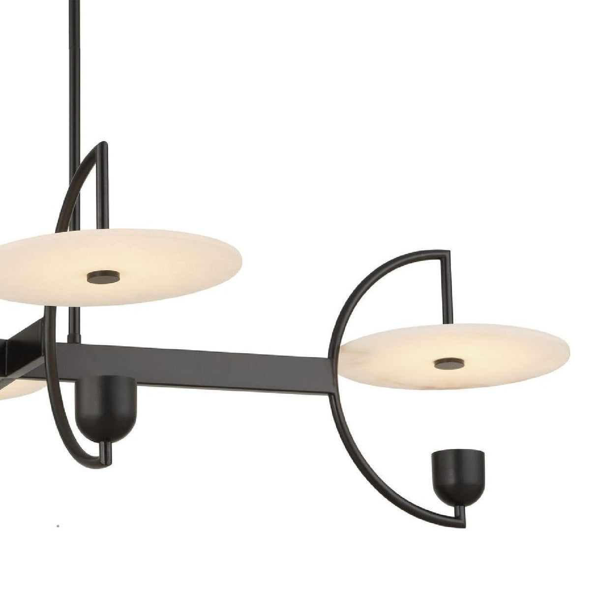 White Alabaster 4-Light Linear Chandelier | Uttermost Kyoto - www.oroa.com