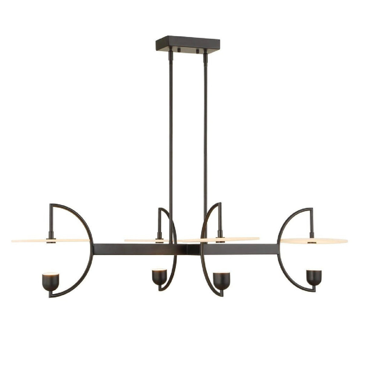 White Alabaster 4-Light Linear Chandelier | Uttermost Kyoto - www.oroa.com