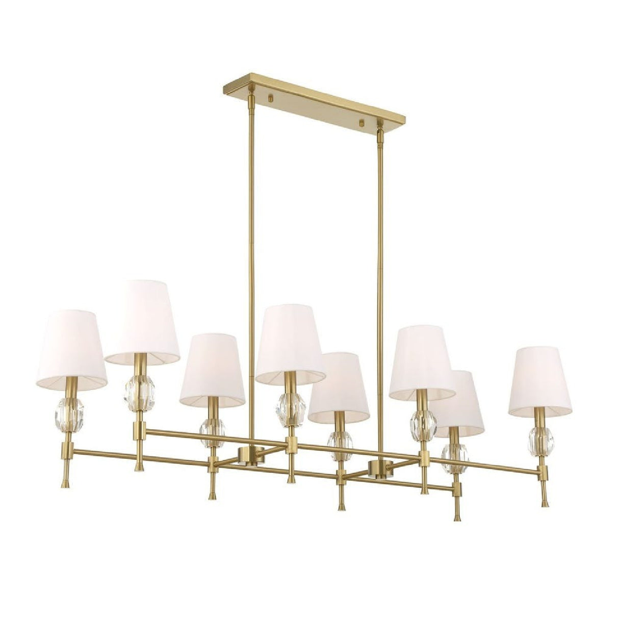 White Shades 8-Light Linear Chandelier | Uttermost Arques - www.oroa.com