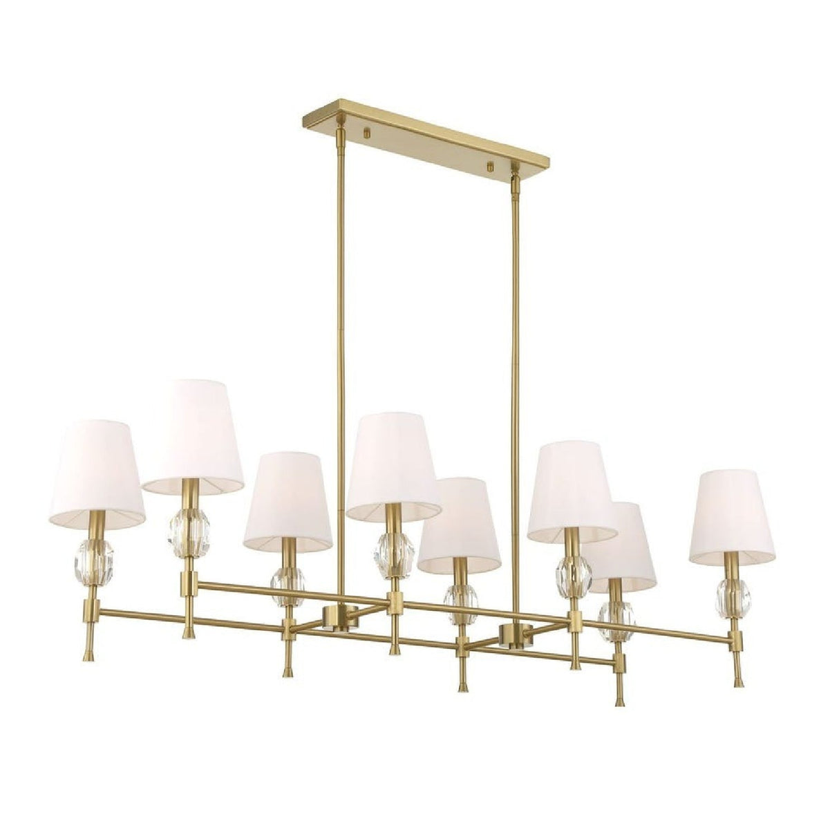 White Shades 8-Light Linear Chandelier | Uttermost Arques - www.oroa.com