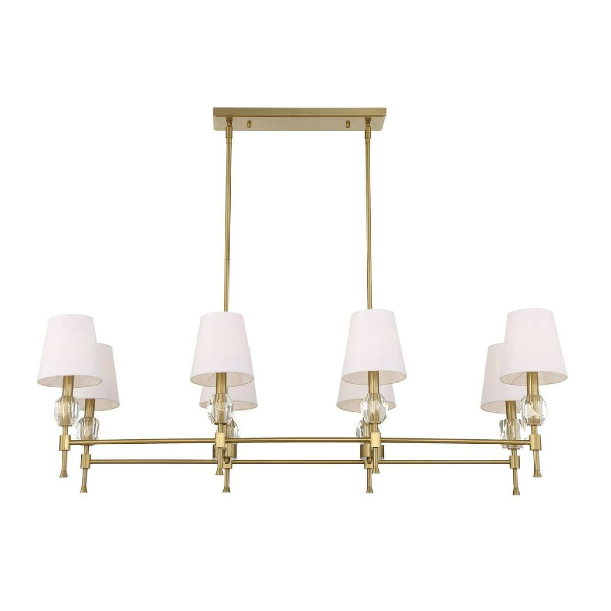 White Shades 8-Light Linear Chandelier | Uttermost Arques - www.oroa.com