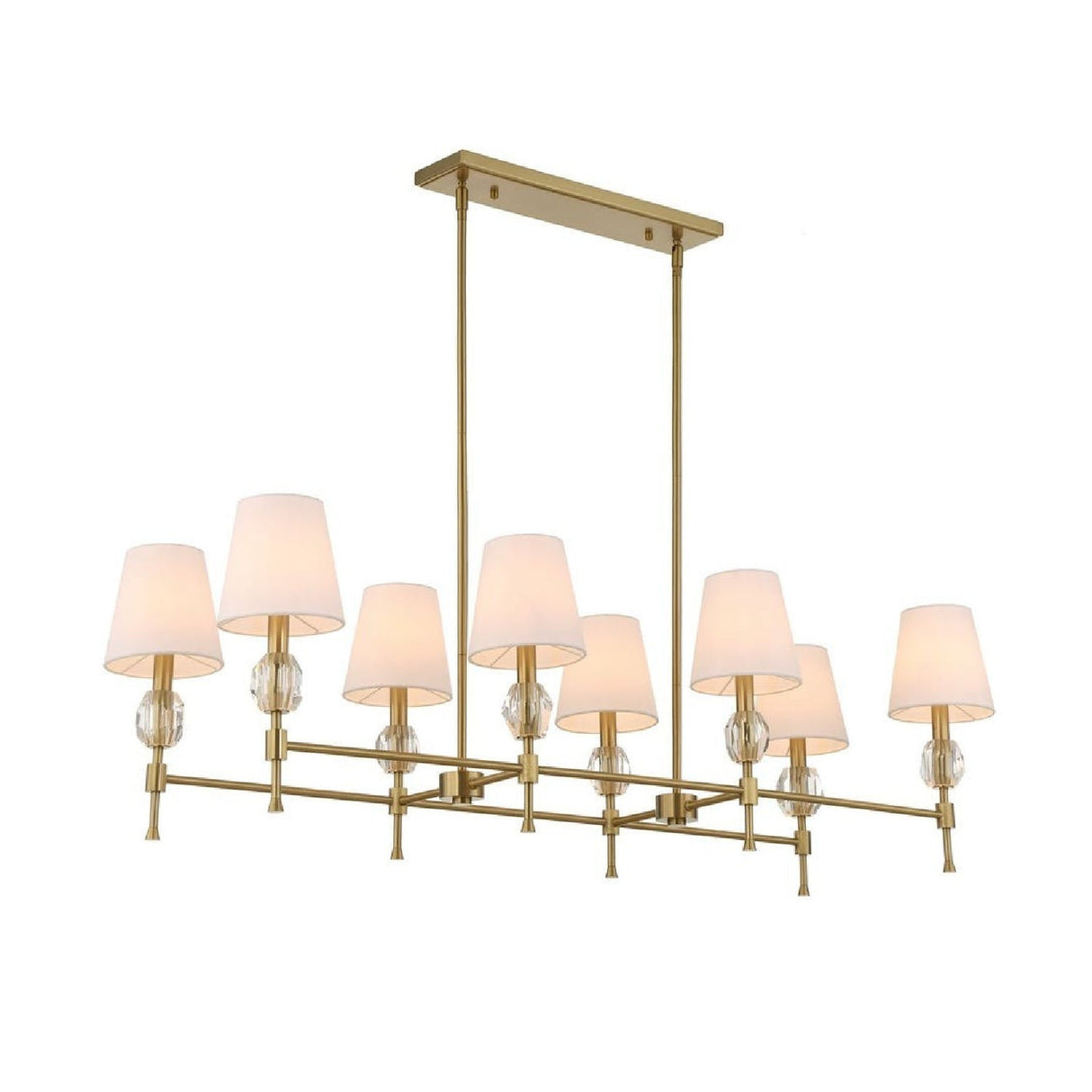 White Shades 8-Light Linear Chandelier | Uttermost Arques - www.oroa.com