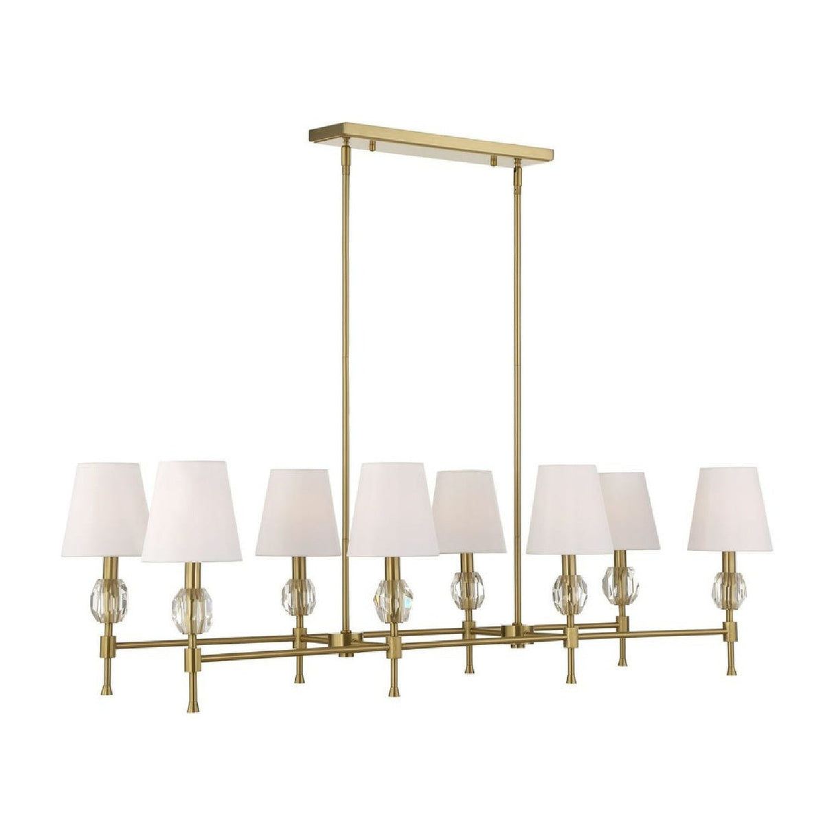 White Shades 8-Light Linear Chandelier | Uttermost Arques - www.oroa.com