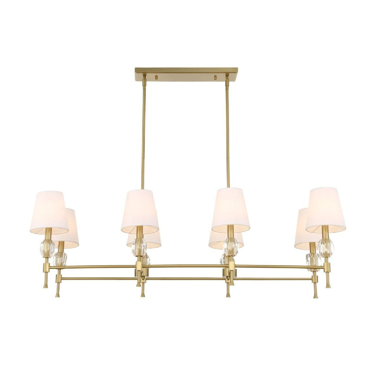 White Shades 8-Light Linear Chandelier | Uttermost Arques - www.oroa.com