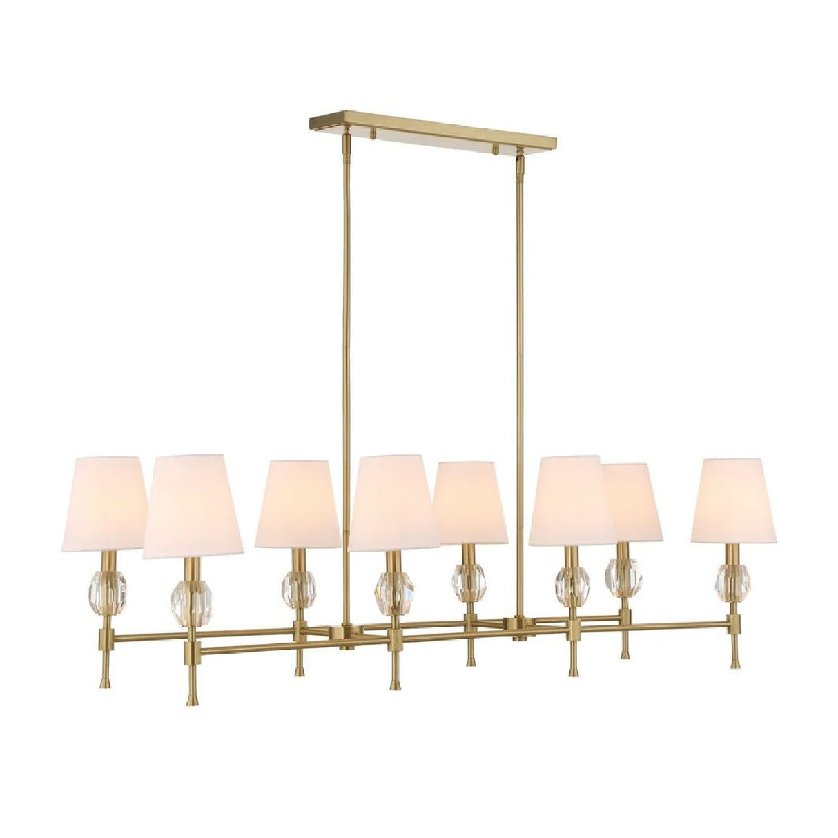 White Shades 8-Light Linear Chandelier | Uttermost Arques - www.oroa.com