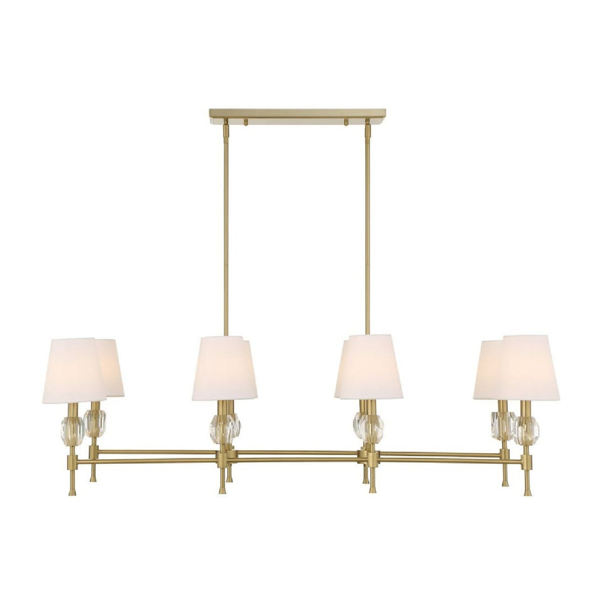 White Shades 8-Light Linear Chandelier | Uttermost Arques - www.oroa.com