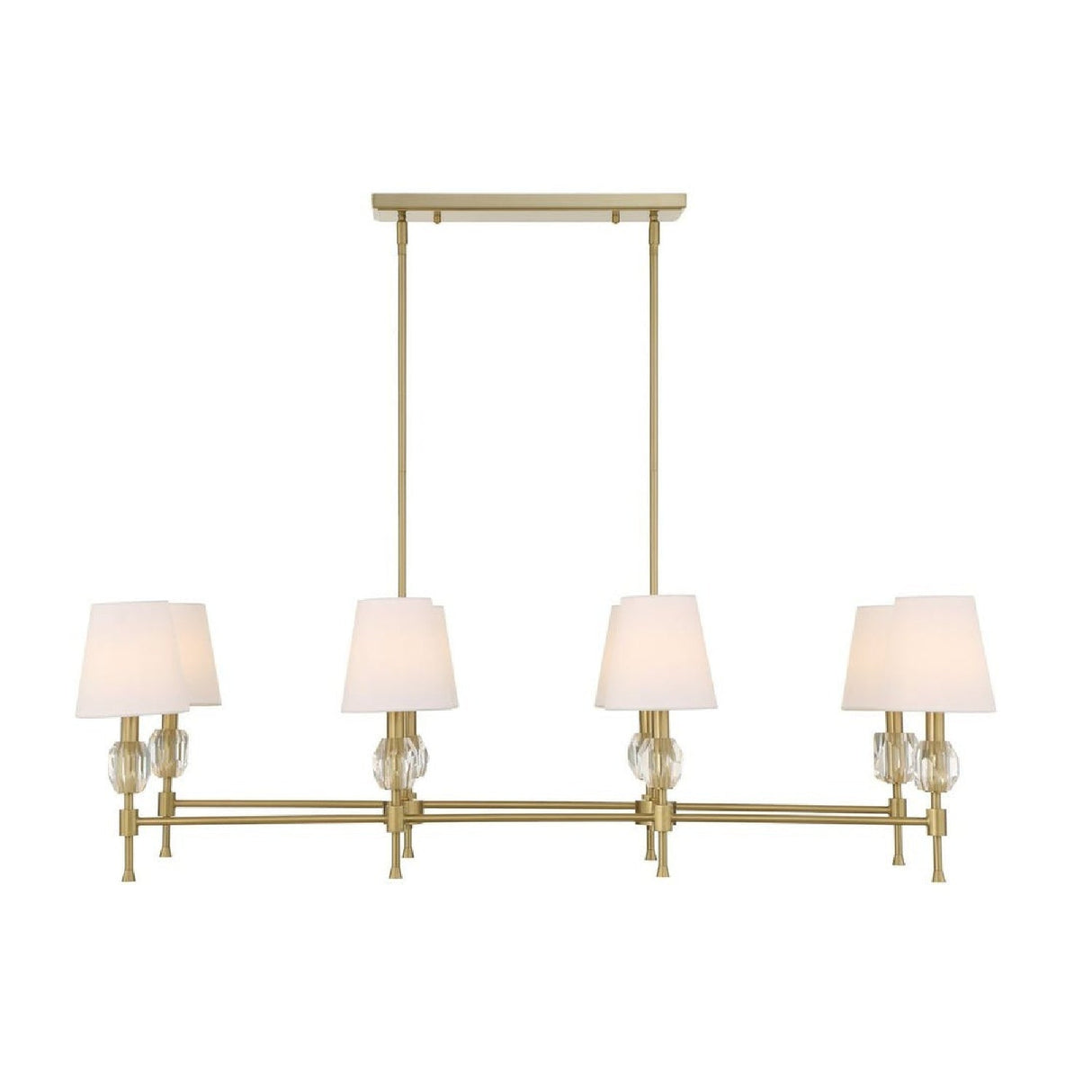 White Shades 8-Light Linear Chandelier | Uttermost Arques - www.oroa.com