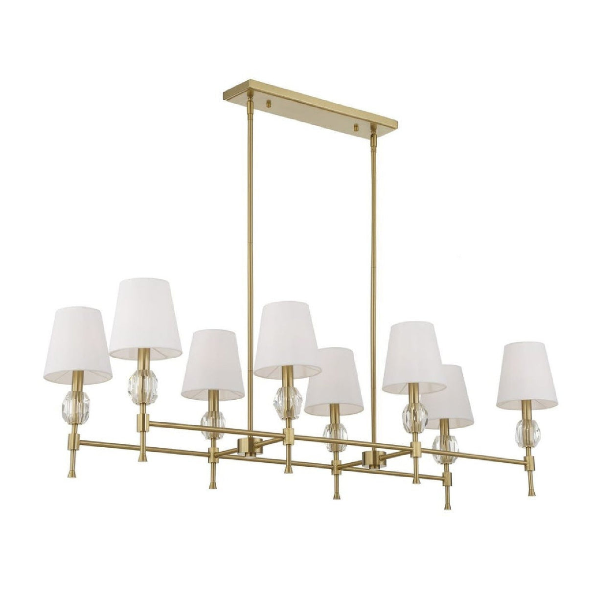 White Shades 8-Light Linear Chandelier | Uttermost Arques - www.oroa.com
