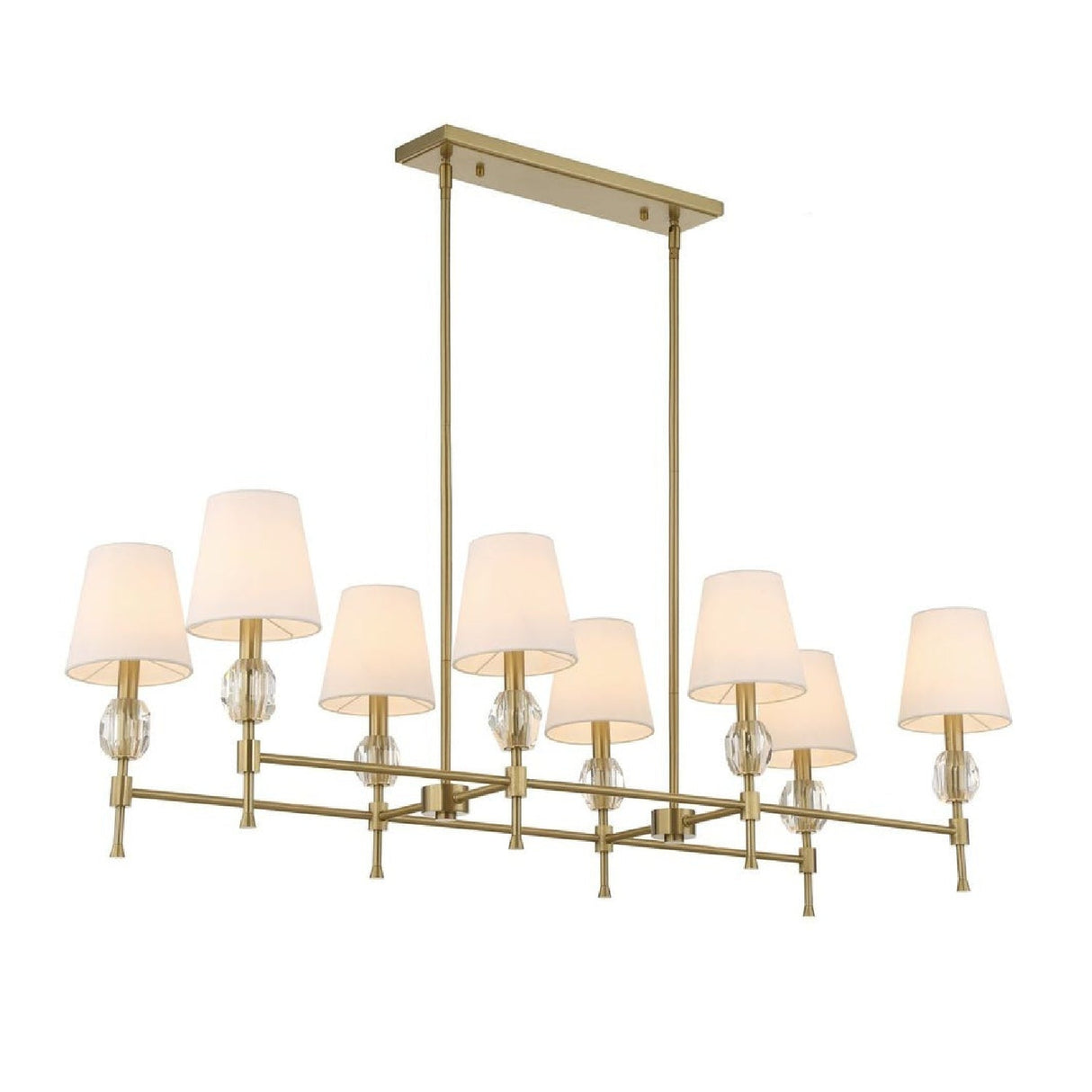 White Shades 8-Light Linear Chandelier | Uttermost Arques - www.oroa.com