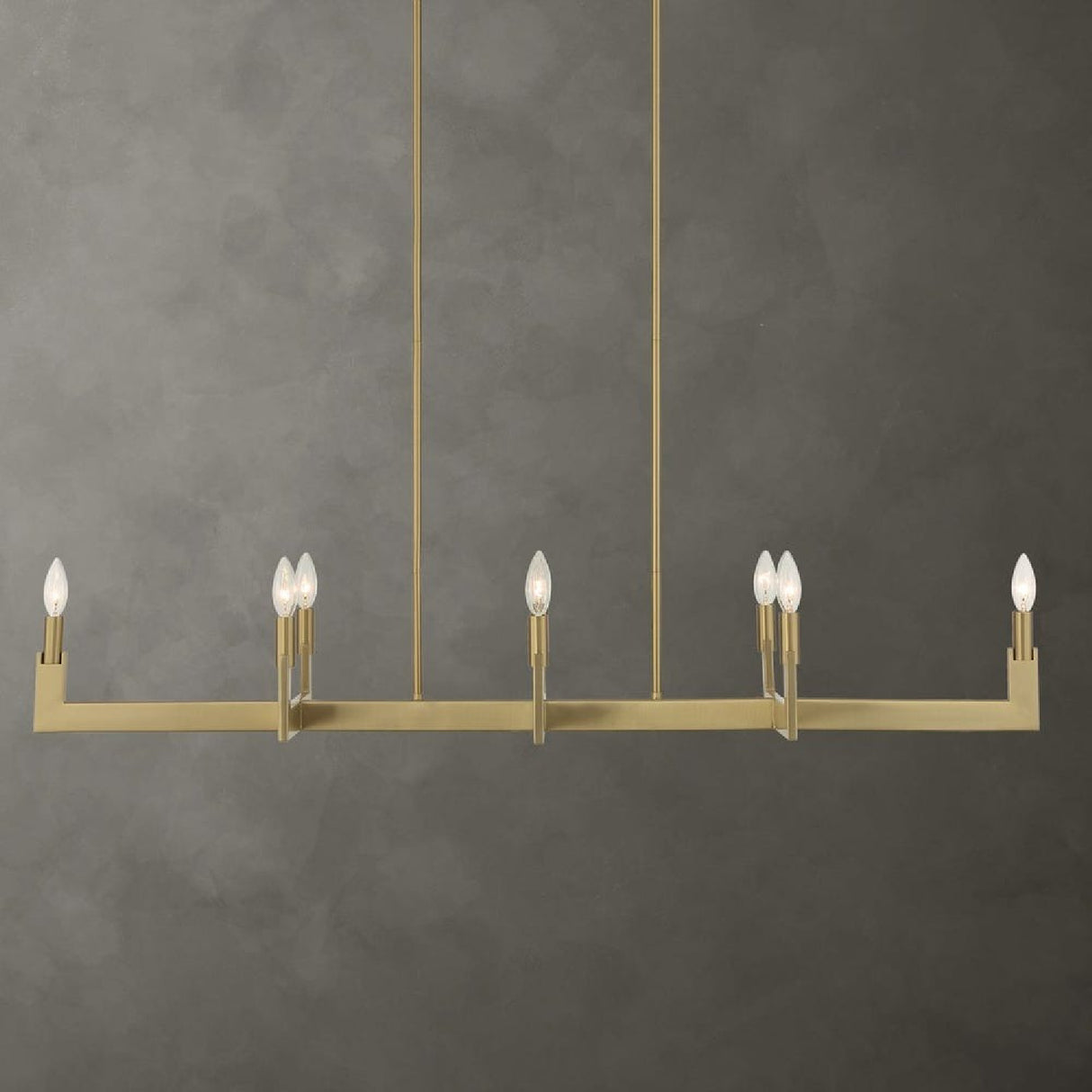 Brass Adjustable Linear Chandelier | Uttermost Cordoba - www.oroa.com
