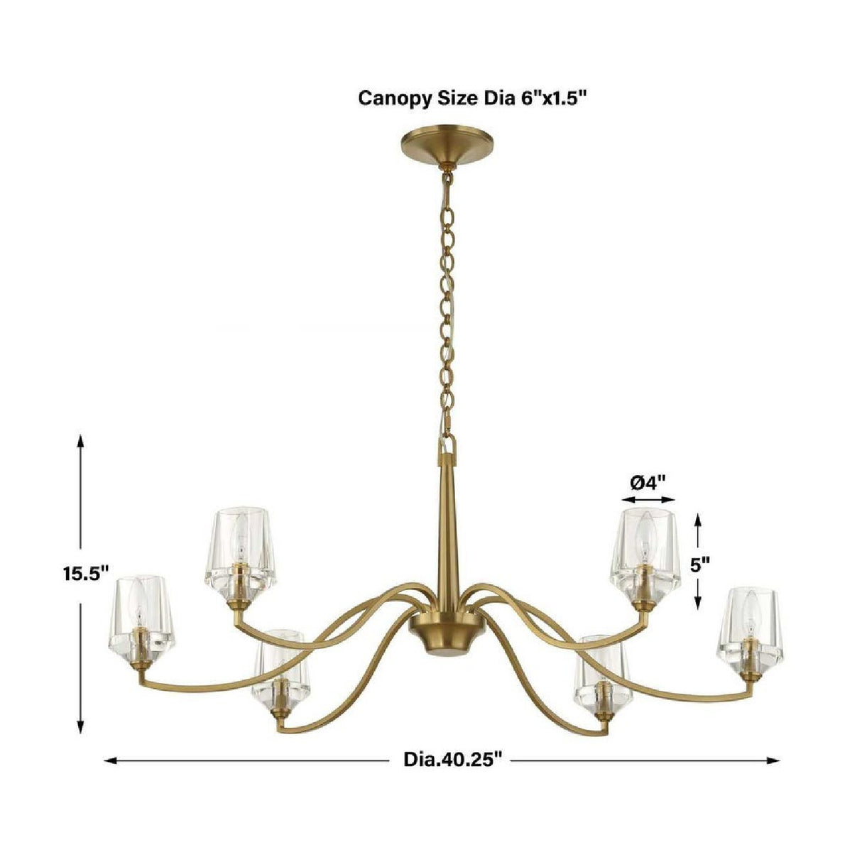 6-Light Crystal Chandelier | Uttermost Barcelona - www.oroa.com