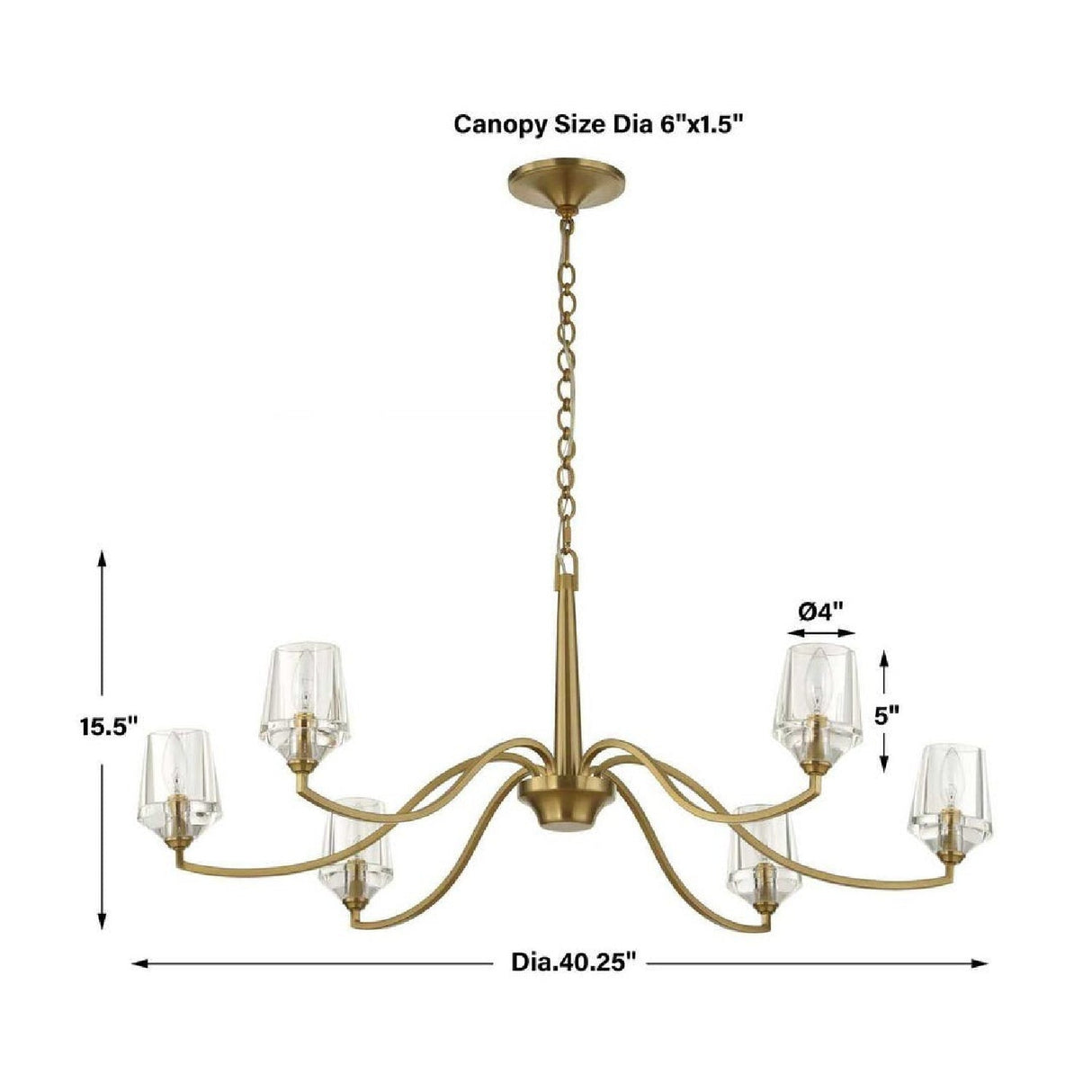 6-Light Crystal Chandelier | Uttermost Barcelona - www.oroa.com