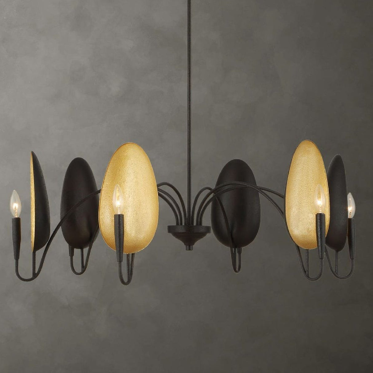 Oval Gold 6-Light Chandelier | Uttermost Warwick - www.oroa.com