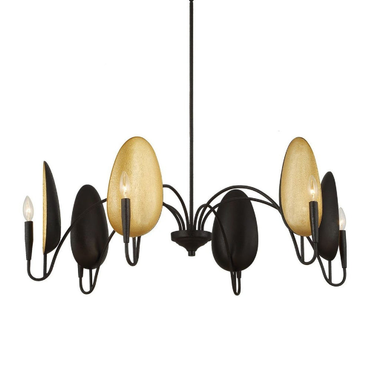 Oval Gold 6-Light Chandelier | Uttermost Warwick - www.oroa.com