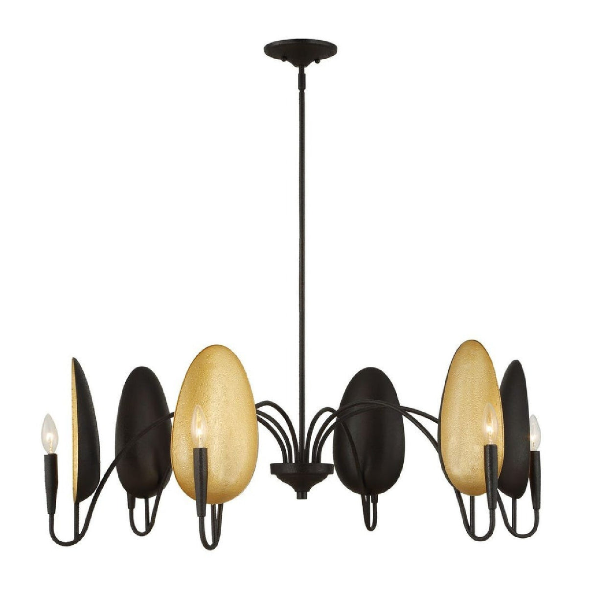 Oval Gold 6-Light Chandelier | Uttermost Warwick - www.oroa.com