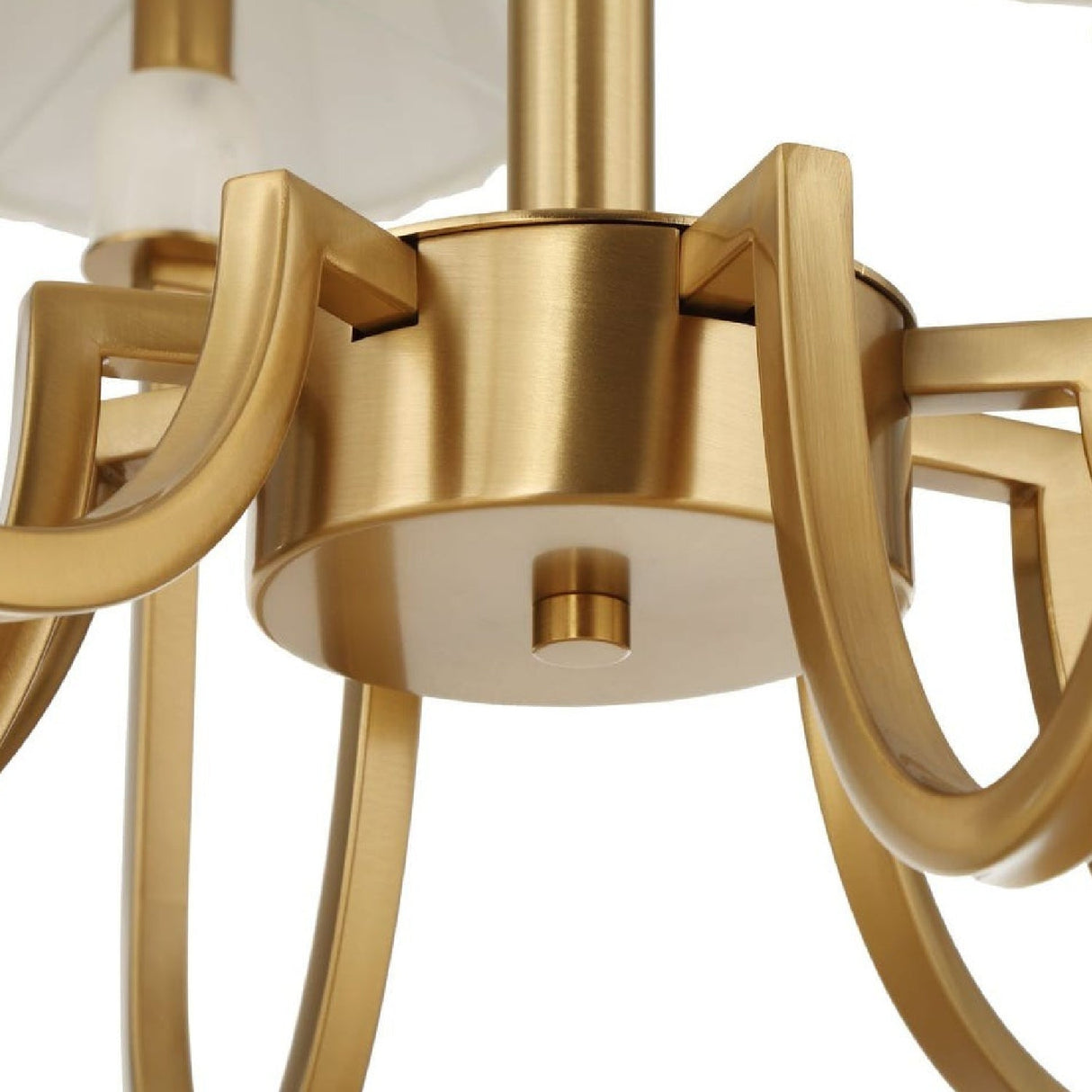 Pleated White Fabric 8-Light Chandelier | Uttermost Poppins - www.oroa.com