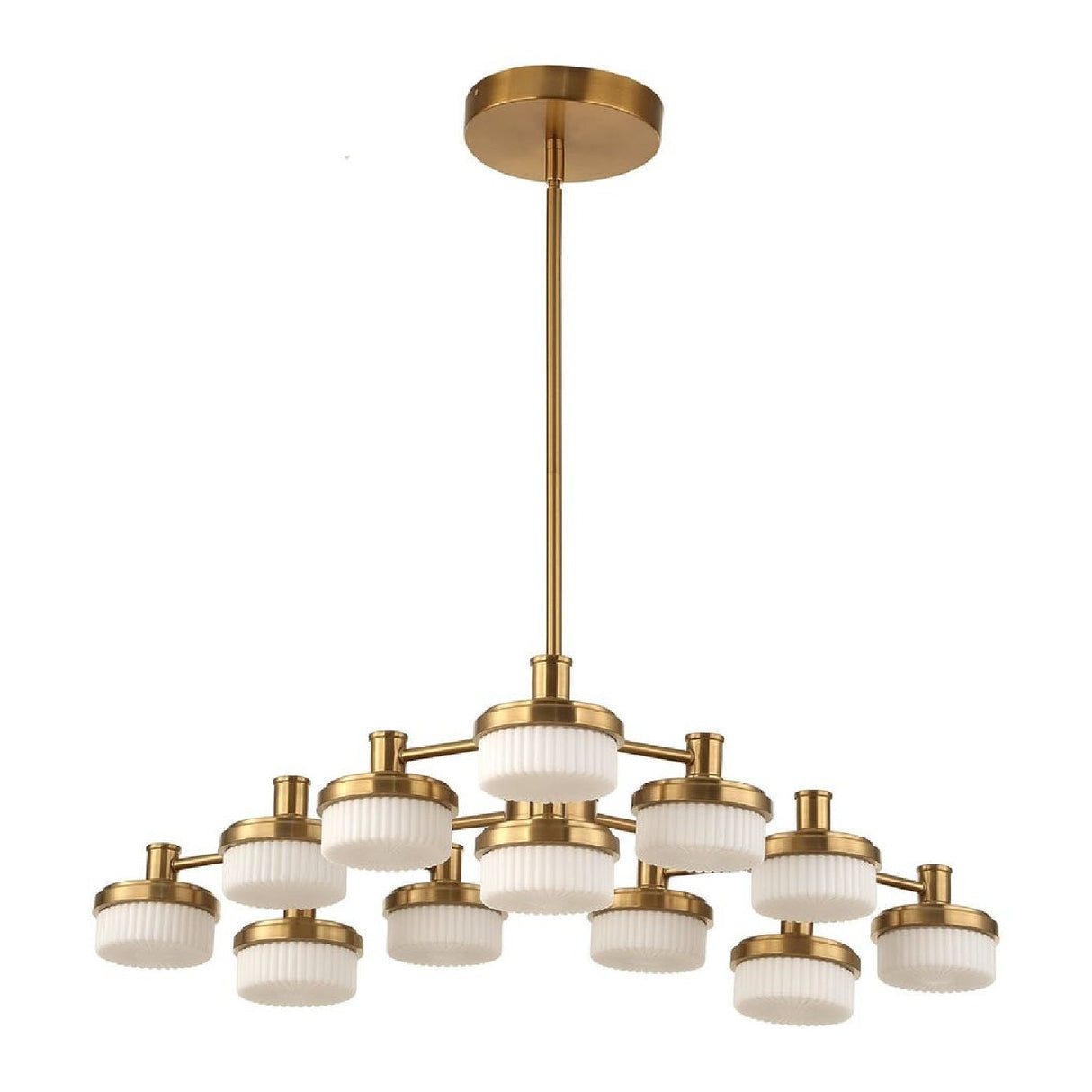 White Opal 12-Light LED Chandelier | Uttermost Wedge - www.oroa.com
