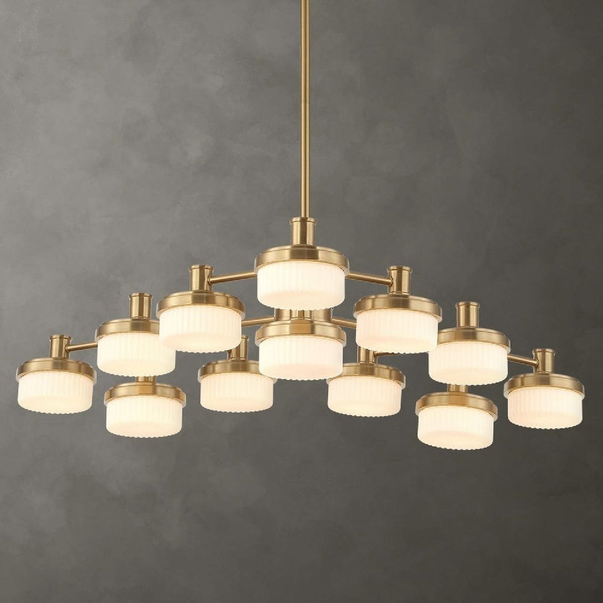 White Opal 12-Light LED Chandelier | Uttermost Wedge - www.oroa.com