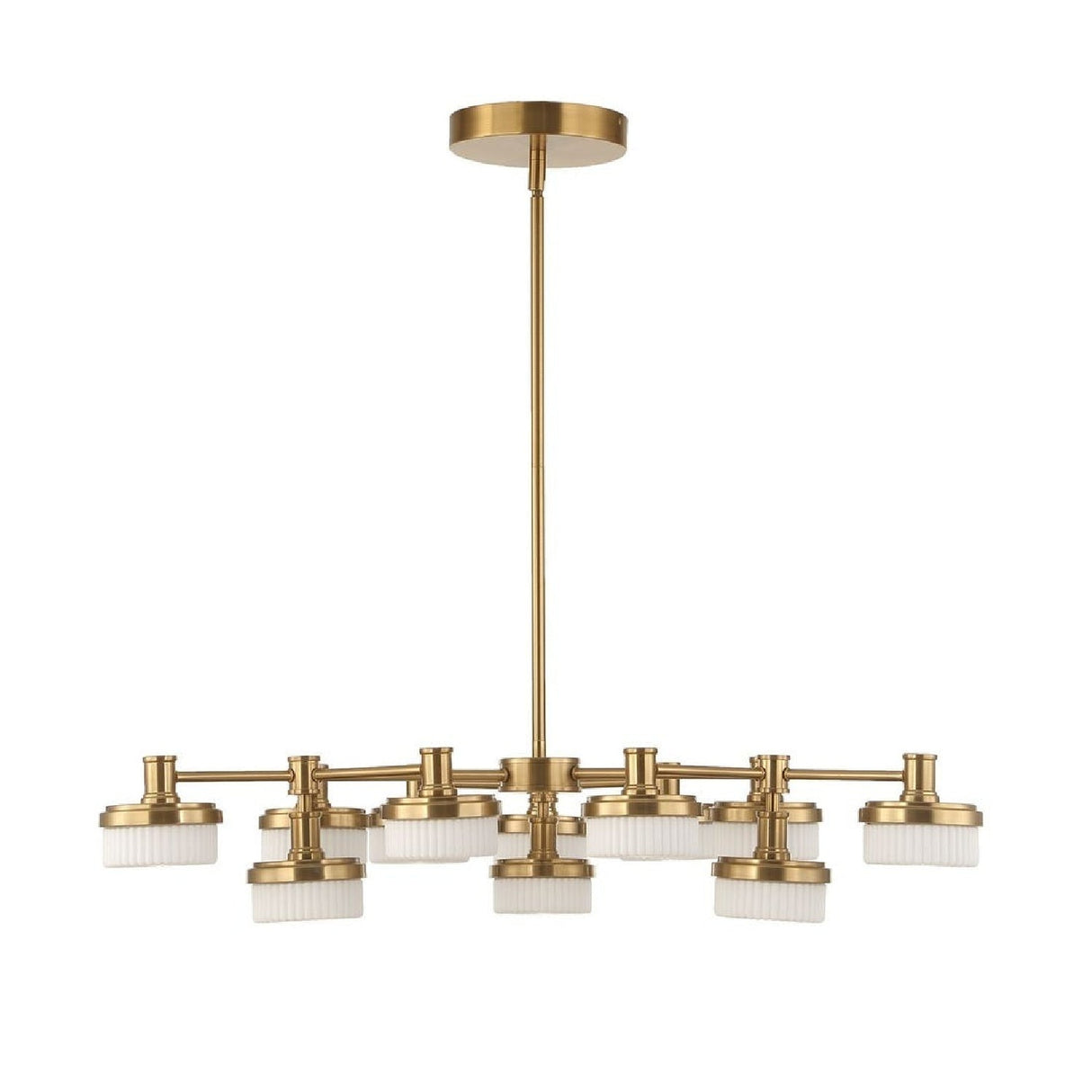 White Opal 12-Light LED Chandelier | Uttermost Wedge - www.oroa.com