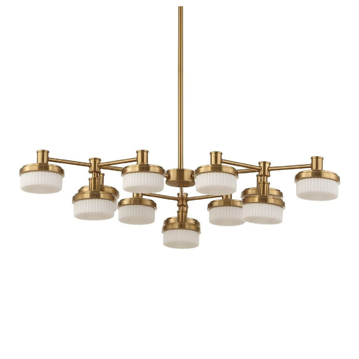 White Opal 12-Light LED Chandelier | Uttermost Wedge - www.oroa.com