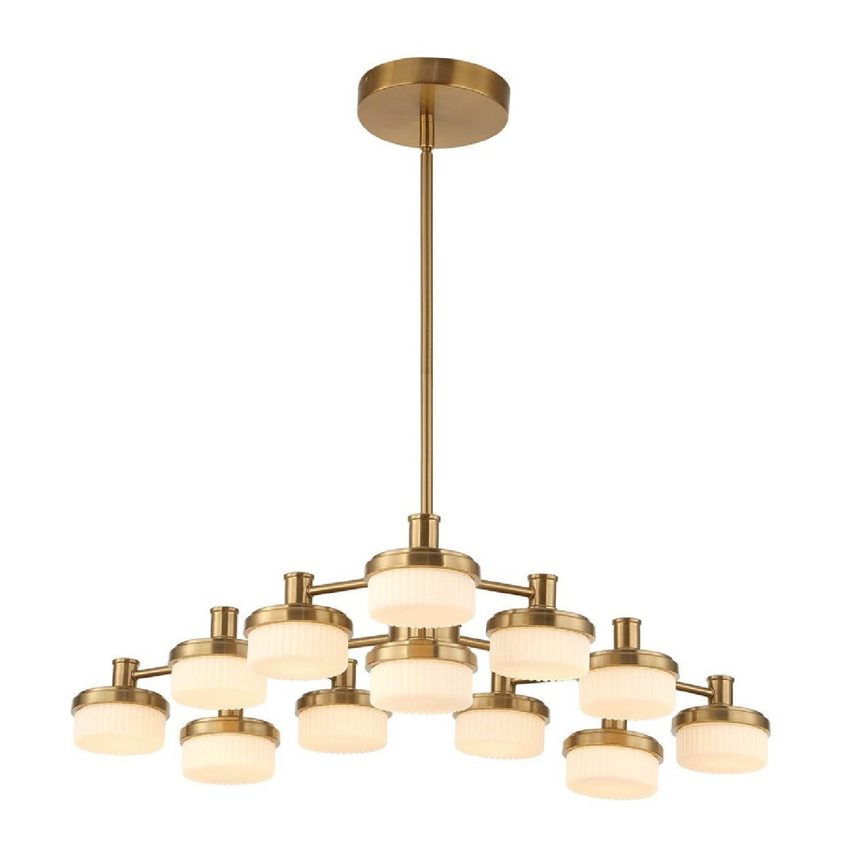 White Opal 12-Light LED Chandelier | Uttermost Wedge - www.oroa.com