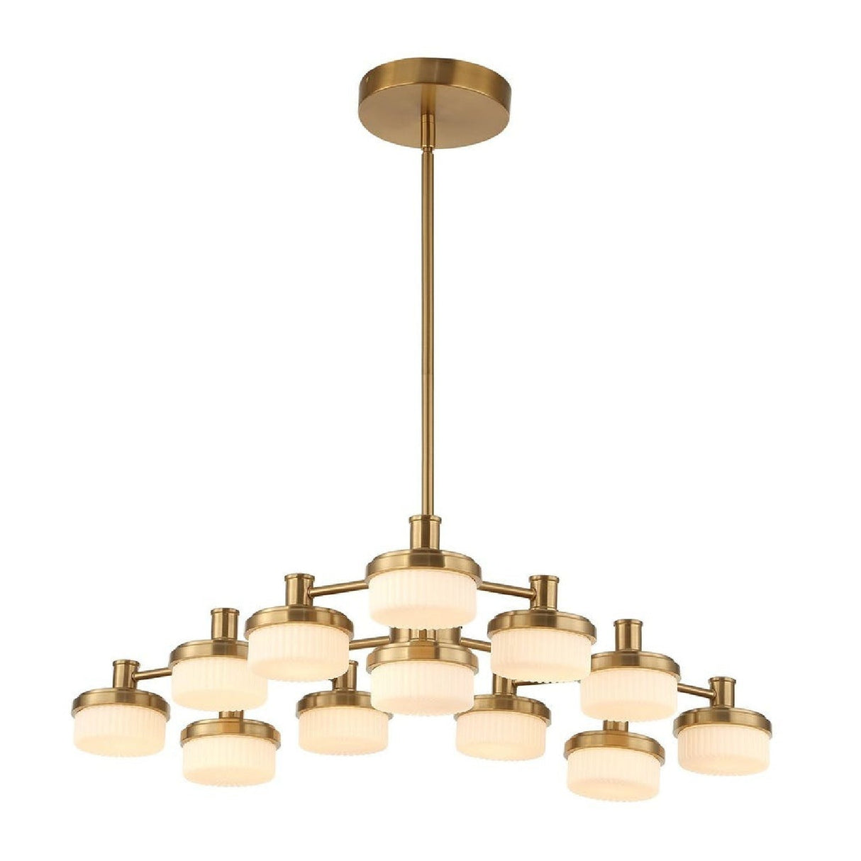 White Opal 12-Light LED Chandelier | Uttermost Wedge - www.oroa.com