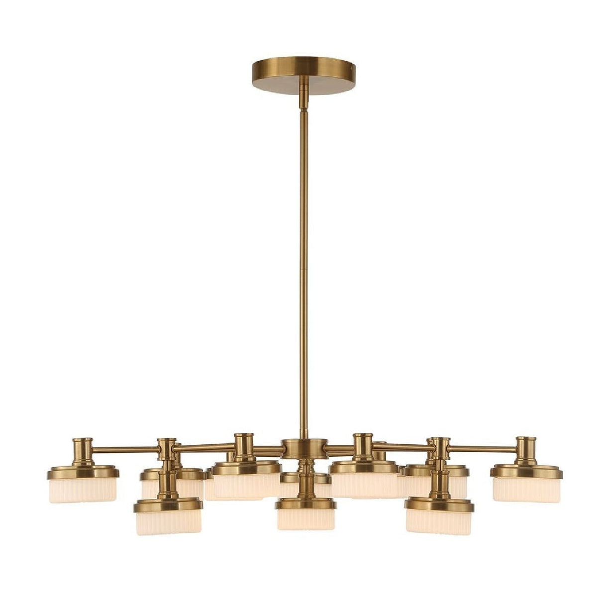 White Opal 12-Light LED Chandelier | Uttermost Wedge - www.oroa.com