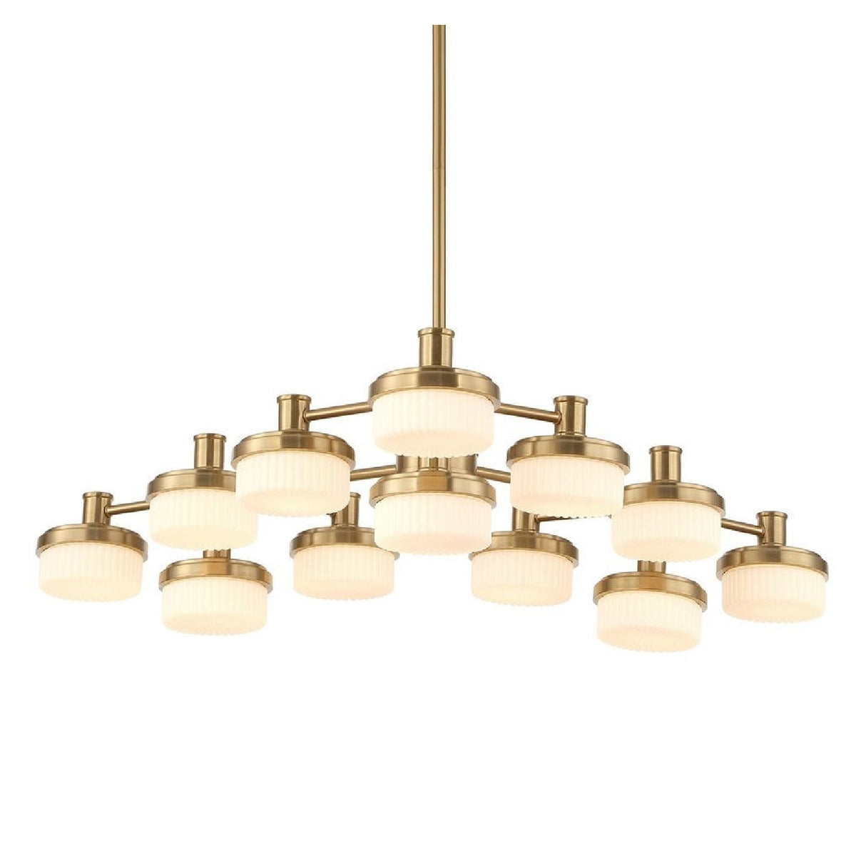 White Opal 12-Light LED Chandelier | Uttermost Wedge - www.oroa.com
