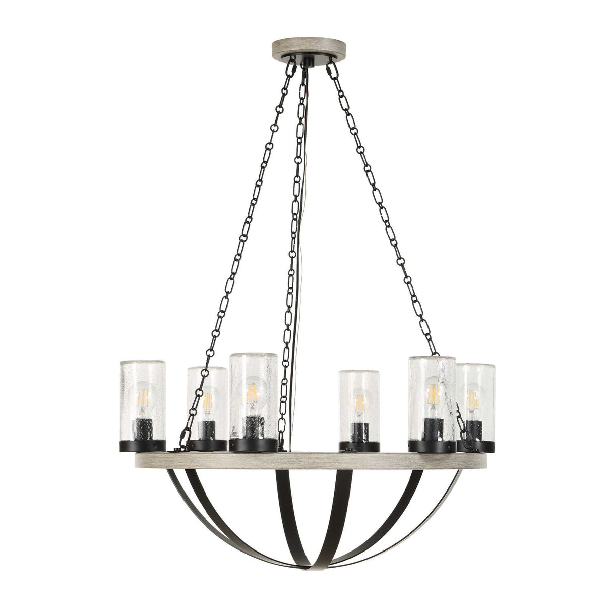 Modern European furniture - Seeded Glass 6-Light Indoor/Outdoor Chandelier - www.oroa.com