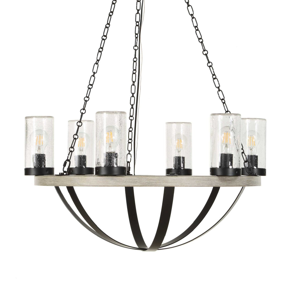 Modern European furniture - Seeded Glass 6-Light Indoor/Outdoor Chandelier - www.oroa.com