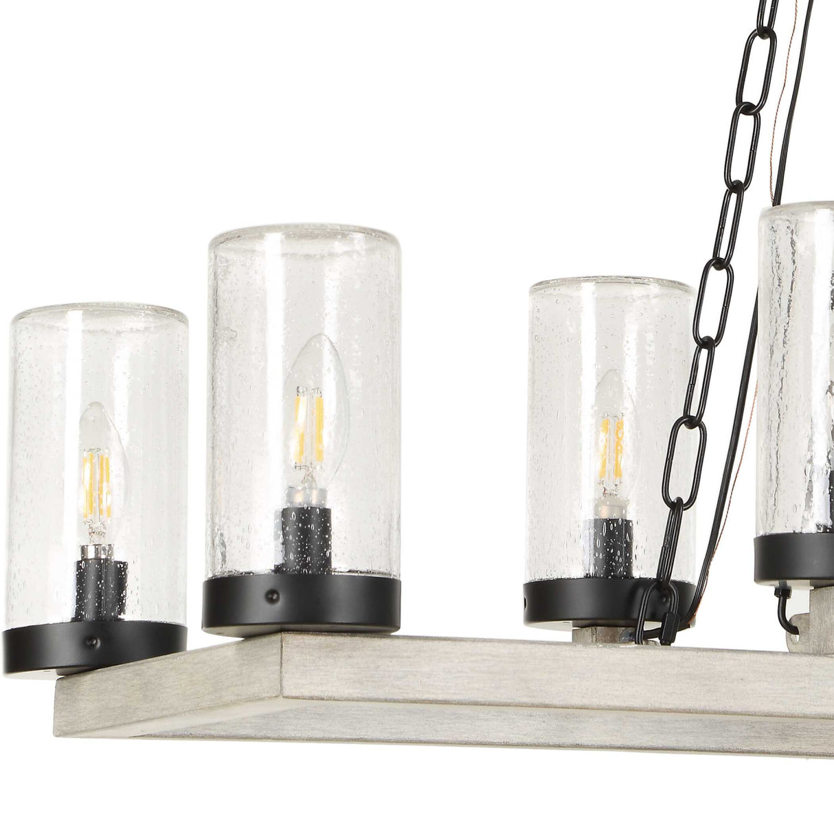 Modern European furniture - Seeded Glass 10-Light Indoor/Outdoor Chandelier - www.oroa.com