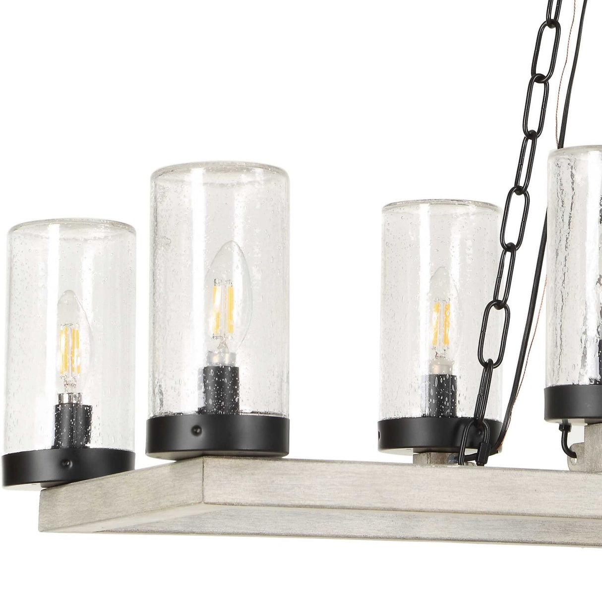 Modern European furniture - Seeded Glass 10-Light Indoor/Outdoor Chandelier - www.oroa.com