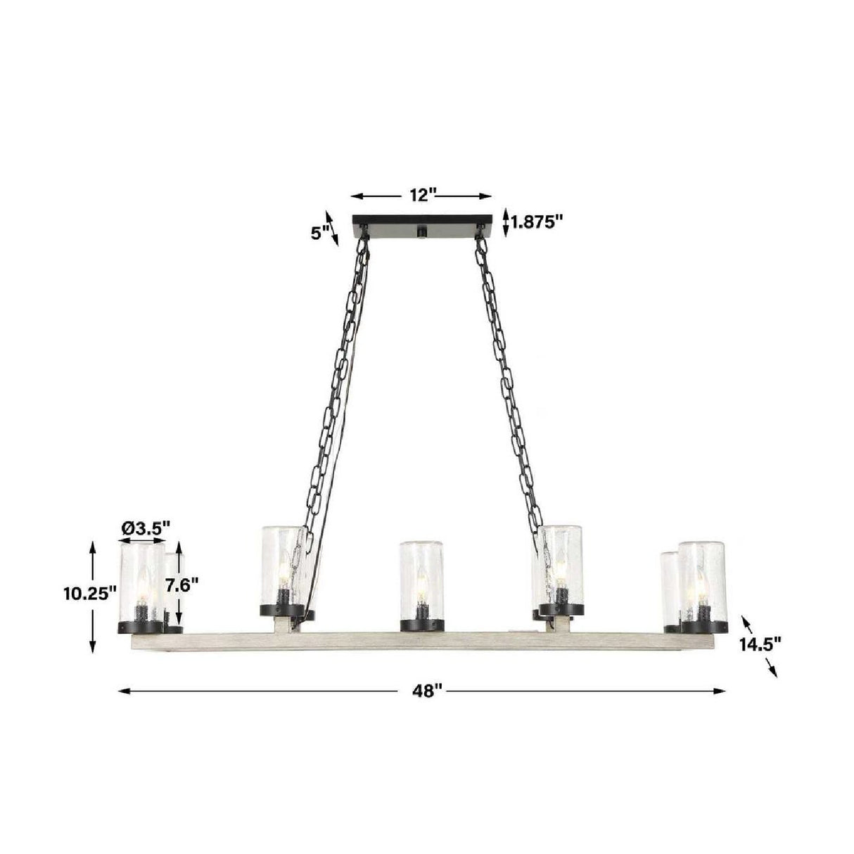 Modern European furniture - Seeded Glass 10-Light Indoor/Outdoor Chandelier - www.oroa.com