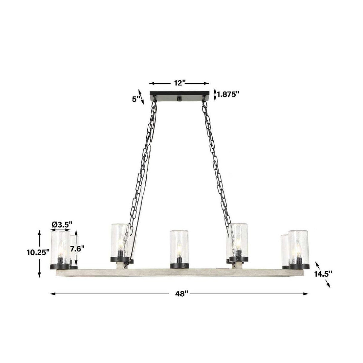 Modern European furniture - Seeded Glass 10-Light Indoor/Outdoor Chandelier - www.oroa.com