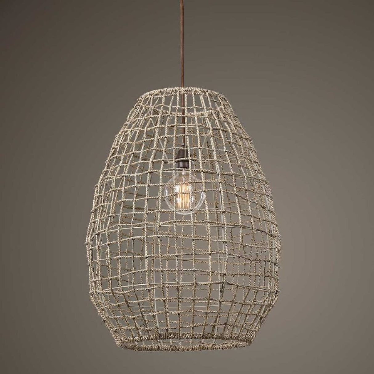 Modern European furniture - Woven Seagrass 1-Light Pendant Lamp - www.oroa.com