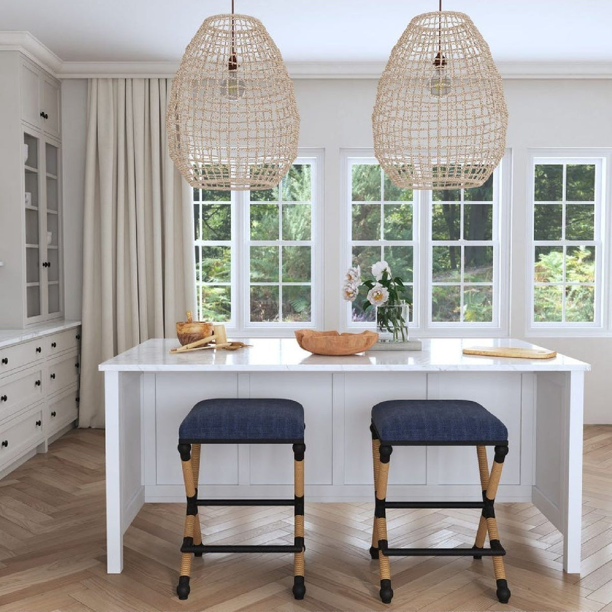 Modern European furniture - Woven Seagrass 1-Light Pendant Lamp - www.oroa.com