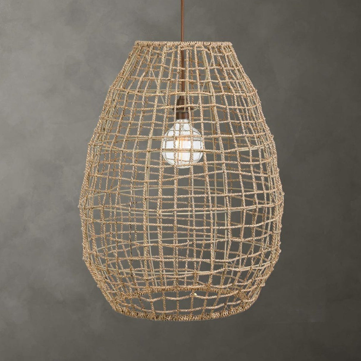 Modern European furniture - Woven Seagrass 1-Light Pendant Lamp - www.oroa.com